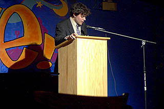 M. Scott Cameron reading a portion of his Shadows in the Rain