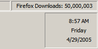50 million firefox downloads